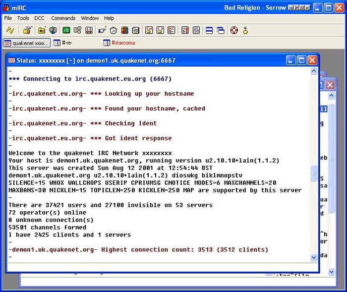 client irc mirc pour windows